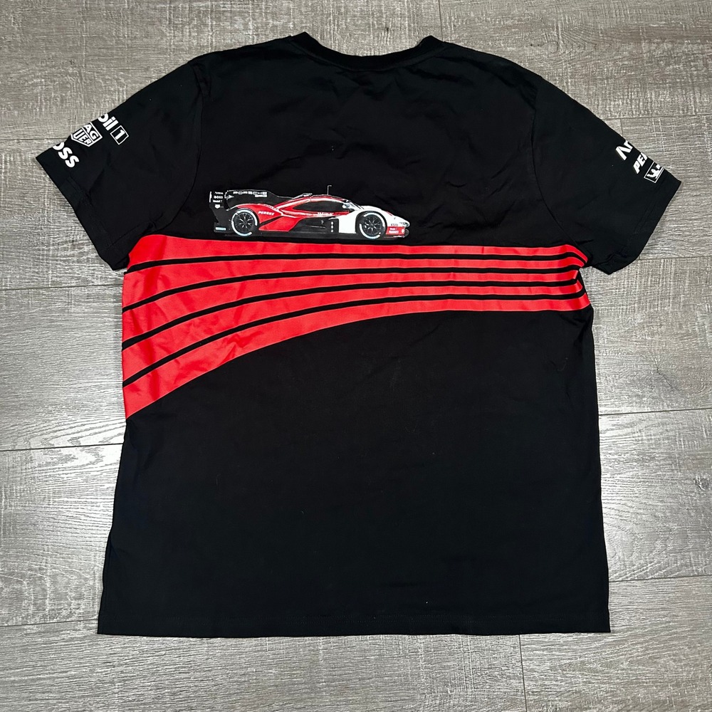 Porsche Penske Motorsport Racing T-Shirt Black Graphic Tee US Large 701224949